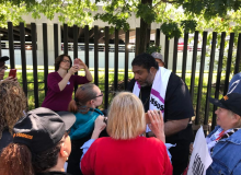 Rev. Barber Joins Didlake Protestors